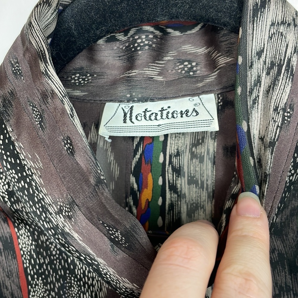 Vintage Notations Mixed Print Button Down - image 5